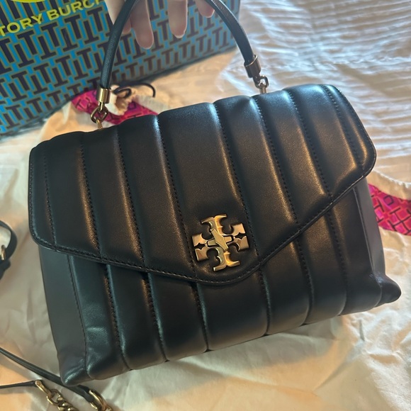 Tory Burch Kira Black Quilted Shoulder Bag - Picture 2 of 5